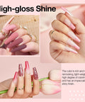 Dip Powder Nail Kit Starter With 20 Colors Including Clear Nude Pink Brown Glitter All Season Acrylic Dipping Powder on nails