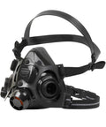 Half Mask Silicone Respirator NIOSH-Approved Large Black With Contoured Seal For Dust, Mists, Fumes And Organic Vapors