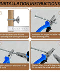 Installation instructions for 30 Pack Round Cabinet Knobs In Brushed Nickel To Upgrade Your Kitchen Cabinets Bathrooms Closets And Dressers Solid Zinc Alloy Drawer Pulls Slick Modern Cabinet Hardware Durable Easy To Install showing measurement, cutting, and bending steps with pliers.