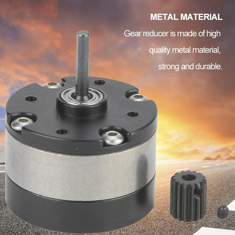 RC Car Planetary Gear Reducer for Caterpillar Type Drives, Metal Gearbox Shaft Gear Motor, 36mm Diameter, metal material.