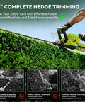 Gardener using Ultra Light 20V Cordless Hedge Trimmer With 24 Inch Blade, Dual 2.0Ah Batteries And Fast Charger on hedge