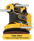 Five Inch Brushless Cordless Random Orbital Sander Cranks Out Twelve Thousand Opm features 6-speed control and dustproof switch.