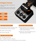 Top Shelf 50W Led Security Floodlight With Smart Motion Sensor and Pir Activation IP67 Waterproof, detailed sensor adjustment settings.