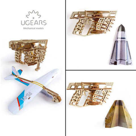 Aeroplane Starter Ramp 3D Model Kit for Adults and Teens, Laser Cut Wooden Puzzle Construction Set, Creative No Glue Build, Awesome Hands On Aviation Themed DIY Project for Skill Building. wooden model aircraft ramp and glider parts
