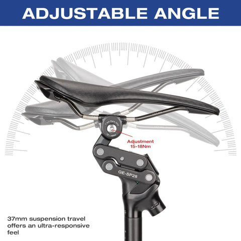 Suspension Seatpost For Mountain Gravel And Hybrid Bikes With Shock Absorber Aluminum Alloy Four Link Design adjustable angle