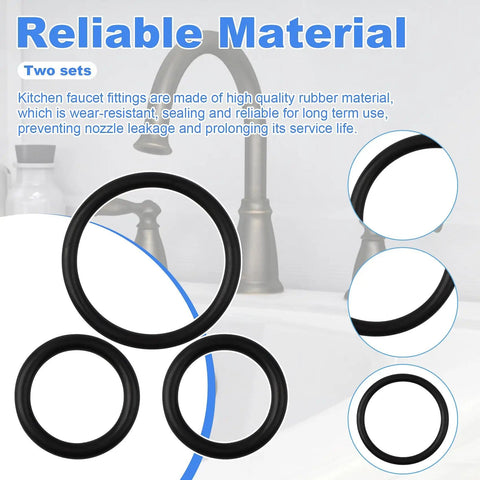 Moen 96778 O-Ring Kit For Kitchen Faucets, Durable Rubber Spout Seals shown with faucet background