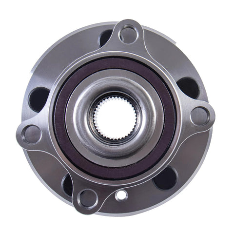 Front view of a Front And Rear Wheel Hub Bearing Assembly For 2011 To 2018 Ford Explorer And 2013 To 2018 Police Interceptor Utility, 5 Lug, Non ABS Direct Fit OE Replacement 512460 HA590446 BR930809 Beefed Up Reliability