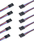 14 Pcs 3 Pin And 5 Pcs 4 Pin Female To Female Dupont Jumper Wires Set Multicolor Ribbon Cables 30cm For Breadboard Arduino Raspberry Pi