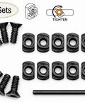 Mlok Rail T Nut Replacement Screws 10 Pack Kit With Self Locking Thread Pads For Tactical Rifle Accessories includes bolts and nuts.