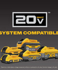 Image showing a range of Dewalt batteries compatible with 20V MAX XR systems, featuring various sizes and capacities.