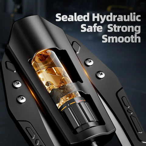 Close-up of sealed hydraulic system in East Mount Twister Arm Exerciser, showcasing strength and smooth operation.