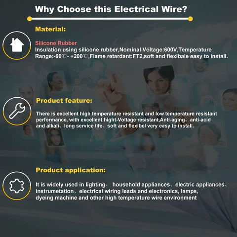 Features and applications of 18 AWG Silicone Electrical Wire 2 Conductor Parallel Hook Up Wire 60 Ft Total Black And Red 30 Ft Each