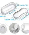 20 Piece Silicone Toilet Seat Bumper Kit With Strong Adhesive Universal Fit, clear lid bumpers, sizes 45x21x5 mm and 51x23x10.6 mm