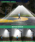 800W Solar Street Light Outdoor Waterproof Flood Light With Remote Control And Motion Sensor Dusk To Dawn illuminating pathway