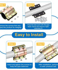 Installation steps for Water Pipe Repair Clamp Kit For 60mm OD Pipes, 4.72 Inch Length, Carbon Steel Leak Sealer Clamp on pipe.
