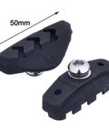 2 Pairs Road Bike Brake Pads With Installation Tool Caliper Blocks 50 Mm Length, Durable Rubber, Strong Braking