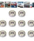 Deep Grooves Ball Bearing Kit, 10 Pack, High Speed Steel Bearings For Motors And Appliances, 6x17x6mm, Ultra Reliable, Low Friction, Smooth Operation, A True Workhorse For Makers And Pros, 10 sealed bearings
