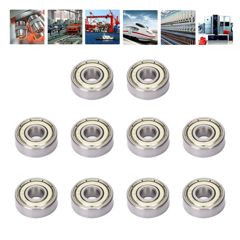 Deep Grooves Ball Bearing Kit, 10 Pack, High Speed Steel Bearings For Motors And Appliances, 6x17x6mm, Ultra Reliable, Low Friction, Smooth Operation, A True Workhorse For Makers And Pros, 10 sealed bearings