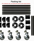 Heavy Duty Table Legs With 360 Degree Swivel Casters For Office Furniture Stand Featuring Lock In Place Brakes accessories and parts layout