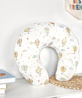 Mom Approved Ultra Soft Nursing Pillow Cover For Breastfeeding Pillows, Stretchy Removable Slipcover, Hot Air Balloon Print
