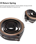 Spring Return Coil For Drill Press, 19 mm Width, 64 mm Outer Diameter, Durable Spring Steel, close-up of metal coil.