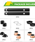 King Pin And Bushing Kit For Golf Carts G2 G8 G9 G11 G14 G16 G19 G20 1985-2001 Gas Or Electric Models Easy Install Durable Beefy Replacement Part Built For Smooth Steering And Long Lasting Performance., 2 kingpins, bushings, seals and washers shown, 2pcs each
