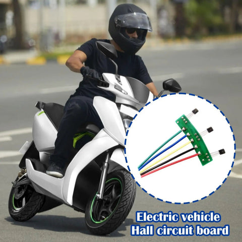Hefty Duty Hall Effect Sensor Board For Electric Scooters And Trikes Wired 120 Degree PCBA Motor Replacement With Cable, showing wiring connectors.