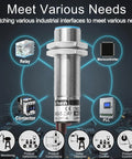 No Nonsense M18 Shielded Capacitive Proximity Sensor Switch LJC18A3-5-Z/AY 5mm Detection 10 30V DC 200mA Output PNP Normally Closed 3 Wire Blue Housing Dielectric Object Sensor For Easy Mounting, M18 metal sensor