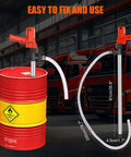 Heavy Duty 110V Electric Fuel Transfer Pump Delivering 1980W For Quick Diesel And Oil Transfers with stainless steel tube setup.