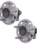 Two Piece Rear Wheel Bearing And Hub Assembly Set For Mitsubishi Lancer 2008 To 2017 And Outlander 2011 To 2012 Outlander Sport Rear Driver And Passenger Side Kit showing metal construction and bolt holes