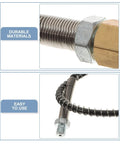 Heavy Duty High Pressure Pump Hose Metal Coil Tube Connector Great For Air Inflation Pumps And Pressure Washers Plus High Temp Resistant Lightweight Design Keeps Flow Smooth No Leaks Found During Hot Summer Grind At Home Or Shop. metal coil hose connector with brass fitting