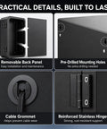 Heavy Duty Cold Rolled Steel Electrical Enclosure Built Tough For Outdoor EV Charger Boxes With weather-resistant removable back panel and pre-drilled holes.