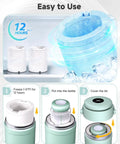Portable Breast Milk Cooler With Smart Temp Gauge And 20 Oz Leak Proof Travel Bag For Moms And Dads showing usage steps for cooling.