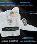 Dual Gear Drive Extruder Upgrade V3 Built For Ender 3 Series And CR-10 Prusa I3 DIY Printers With Bowden Style Feed Anycubic Mega S Tevo Tornado Wanhao D9 Anet A8 E10 No Jam Feeding High Torque Slippage Free, transparent dual-drive extruder with brass and steel gears