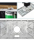 Heavy Duty Aluminum Router Table Insert Plate With Hella Precise Depth Marks And Four Caliber Sizes For Dead Straight Woodworking Trimming Over Any Shop Bench Project, 235x120mm size