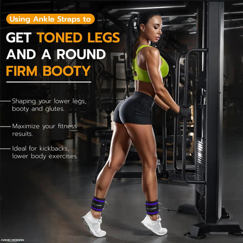 Premium Neoprene Ankle Strap For Cable Machines Women Workout Leg Strap With Cushioned Padding And Sturdy D Ring For Glute Kickback