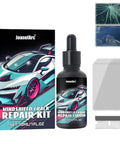 Windshield Repair Kit For Chips And Cracks Car Glass Quick Fix With Nano Fluid Filler Cracks Gone Glass Kit Automotive
