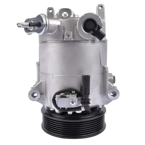 Heavy Duty AC Compressor Direct Bolt Replacement For Buick LaCrosse And Regal 2012 To 2016 2.4L Engine showing front view.