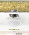 J-Box installation of 6 Pack 6 Inch LED Disk Lights Dimmable Flush Mount Ceiling Fixtures, 15W 5000K Daylight, CRI90
