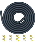 3/16 Inch Fuel Line Hose Set With 10 Clamps Rubber Gas Tubing For ATV Go Karts Mini Bikes And Small Engines Generators 6.6 Ft Long