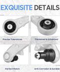 Honda Odyssey Front Lower Control Arms With Ball Joints And Sway Bar Link Ends Suspension Kit Front Left And Right Arms Four Piece Set For 2005 2010 Heavy Duty Durability Premium Quality Replacement, close-up ball joint