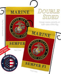 Semper Fi Two Sided Garden Flag For Lawn And House Decor 13 By 18.5 Inches Weatherproof Polyester Banner For Marine Corps Veterans