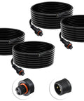 4 Pack 6.5 Foot Extension Cords With 2 Pin Connectors For Your All In One Low Voltage Landscape Lighting Kit IP65 Weatherproof UL Listed Outdoor Extension Cable Set