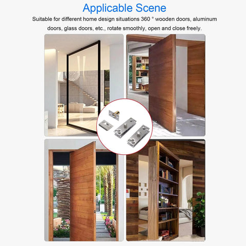 Hidden Door Hinge 360 Degree Pivot Beefy Heavy Duty Concealed Hinge For Bookcase And Murphy Doors 220 Lb Load Bearing