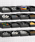 16 Pack Pegboard Bins With Metal Hooks Black Tool Organizer Cups For Garage And Workshop installed with hardware