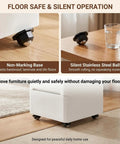 4 Pack Self Adhesive Swivel Caster Wheels With Tapes And Screws for moving furniture safely on hardwood floors