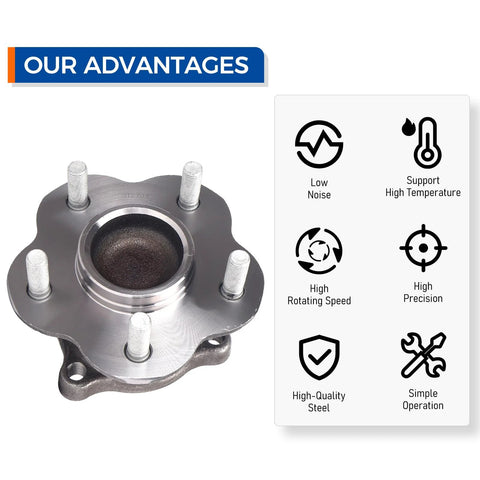 Rear Wheel Bearing Hub Assembly Fits 2002 2006 Nissan Altima, 2004 2008 Maxima, 2004 2009 Quest - OE Replacement