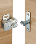 Durable metal magnetic cabinet catch set for doors and drawers, showcasing quiet close damper buffer and door stop closer.