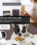 Pan Tilt Security Camera For Baby And Pets With 360 Degree View And 114 Degree Vertical Coverage 1080P HD Video Night Vision Two Way Audio