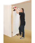Man using Swivel Type Door And Board Lifter With Hands Free Foot Operated Lift For Doors Panels And Plasterboard Pro Grade